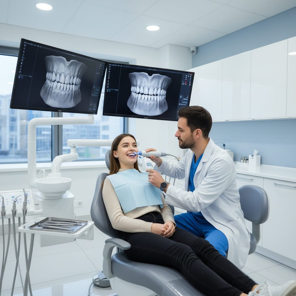 Intraoral scanner capturing 3D digital impression